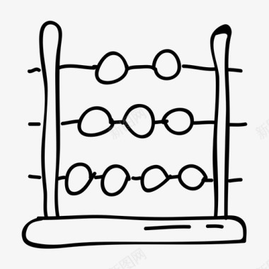 数学标识算盘计算数学图标图标