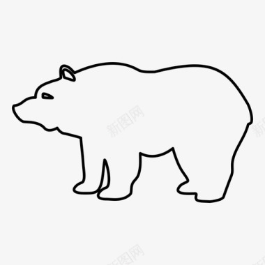 熊动物森林动物图标图标