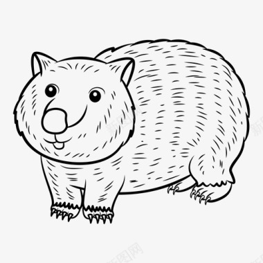动物水豚袋熊图标图标