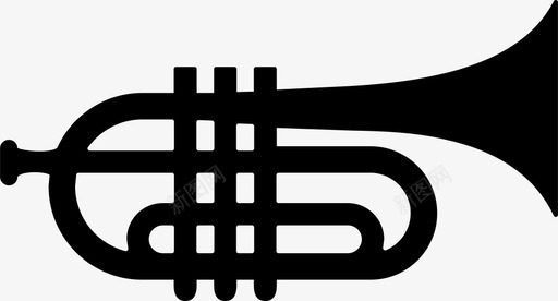 小号器乐爵士乐图标图标