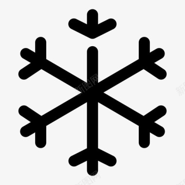 雪花雪花装饰冷冻图标图标