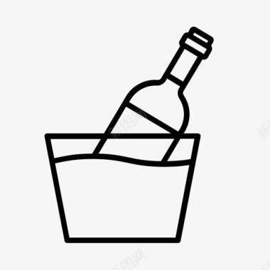 酒瓶品酒师葡萄栽培图标图标