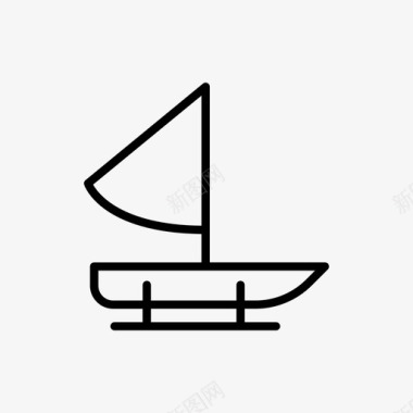 帆船漂浮图标图标