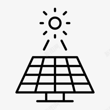 太阳能板能源电力图标图标