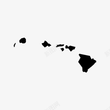 夏威夷州美国图标图标