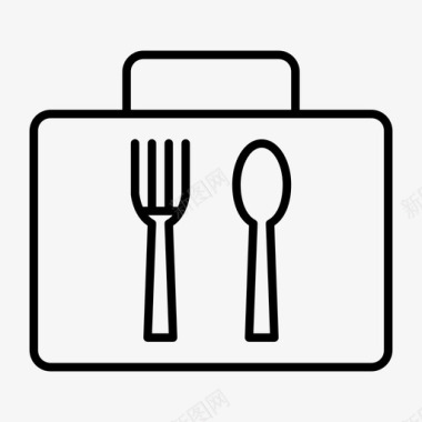 午餐盒食物午餐袋图标图标