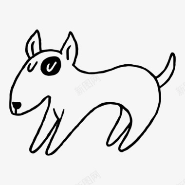 狗动物牛头梗图标图标