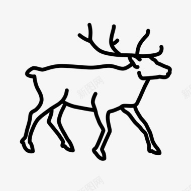 驯鹿哺乳动物鲁道夫图标图标