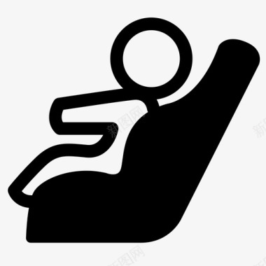孩子和婴儿汽车座椅婴儿安全带图标图标