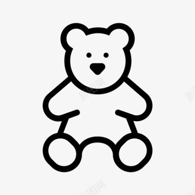 泰迪熊宝宝毛绒图标图标