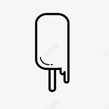 冰棒冰淇淋棒冰激凌融化图标图标