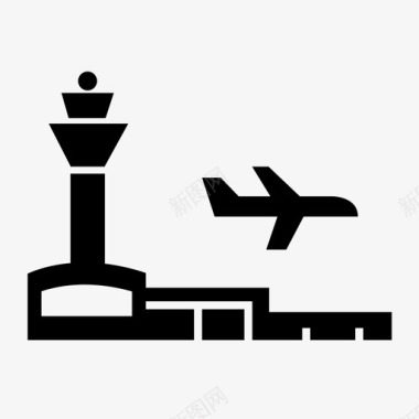 机场飞机机场大楼图标图标