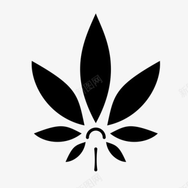 大麻大麻叶图标图标
