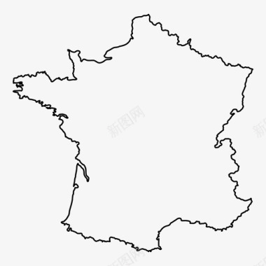 巴黎风光法国地图欧洲巴黎图标图标