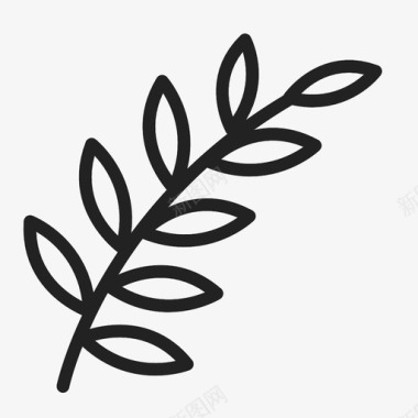 枝装饰植物图标图标
