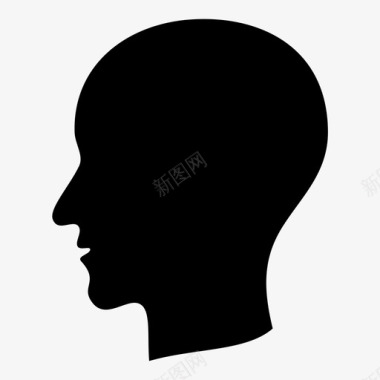 头部头部轮廓人脑图标图标
