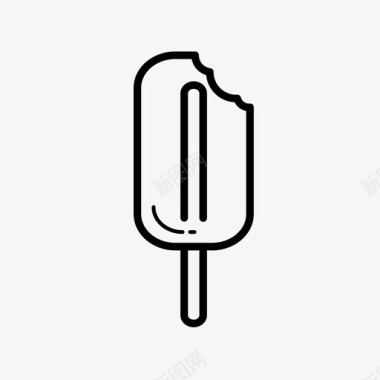 融化的冰激凌冰棒冰淇淋棒冰激凌融化图标图标