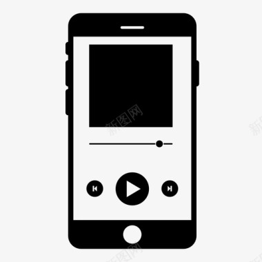 四角线框设计音乐应用程序itunesspotify图标图标