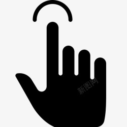 手触手指轻触控制手势图标高清图片
