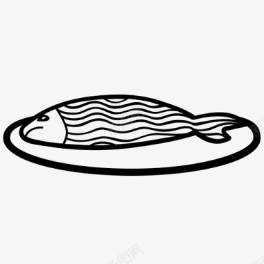 鱼晚餐菜肴图标图标