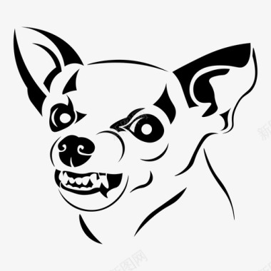 情侣的动物愤怒的狗动物吉娃娃图标图标