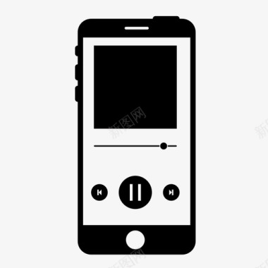 四角线框设计音乐应用程序itunesspotify图标图标