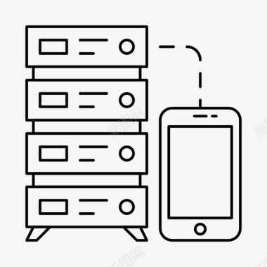 云服务托管应用程序数据图标图标