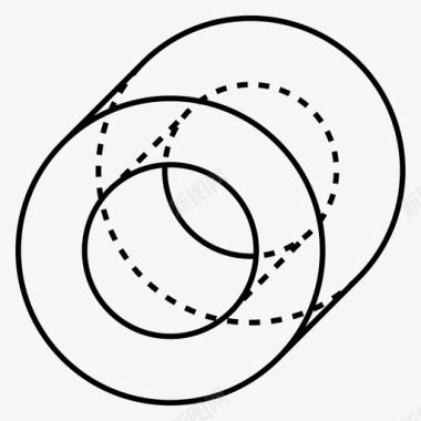 圆柱环圆几何图标图标