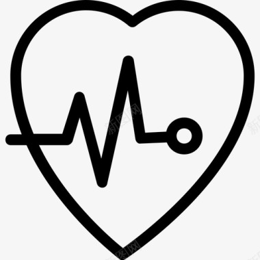 卫生保健和医疗心跳生命线脉动图标图标