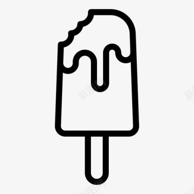 甜味冰棒巧克力冰激凌图标图标