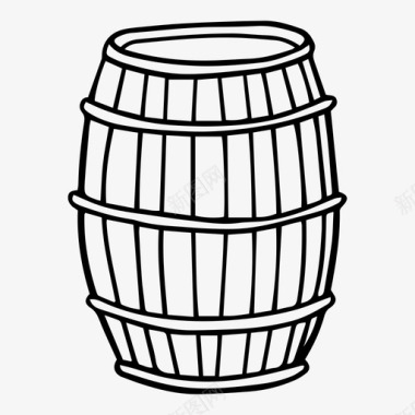 酒桶威士忌葡萄酒图标图标