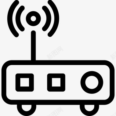 矢量信号发射器wifi路由器互联网wifi调制解调器图标图标