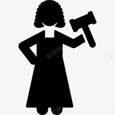 女法官人们职业女性图标图标