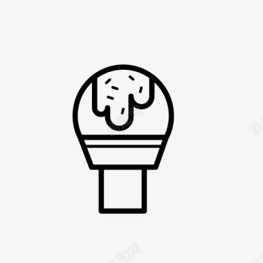 法式甜点冰淇淋甜点冰淇淋筒图标图标