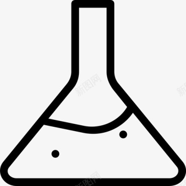 科学小实验烧瓶化学锥形瓶图标图标