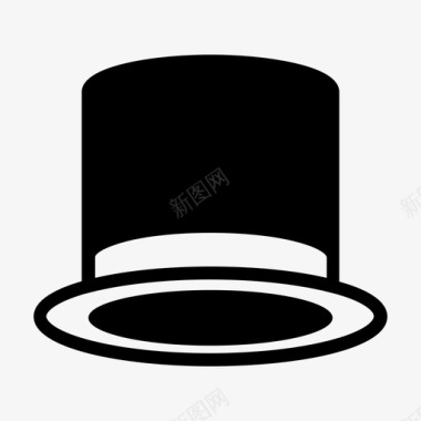 帽子时尚绅士图标图标