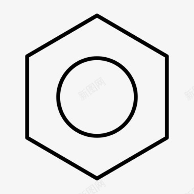 螺母紧固件内螺钉图标图标