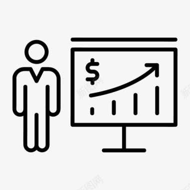 业务展示业务增长财务图图标图标