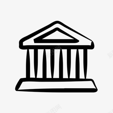 希腊宫廷雅典民主图标图标