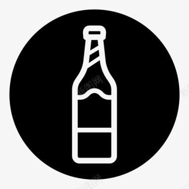 酒艺术字瓶子酒饮料图标图标