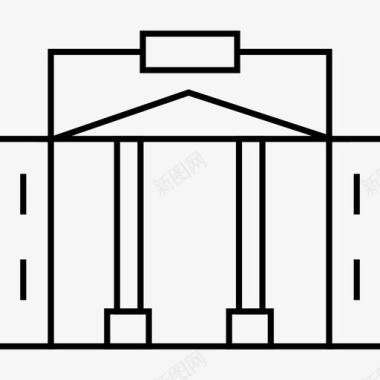 首都北京市的里加建筑地标图标图标