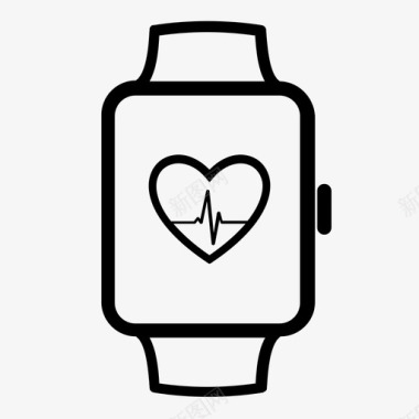 运动品牌服装智能手表健康心率图标图标