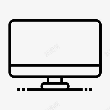 电脑显示器空白桌面图标图标
