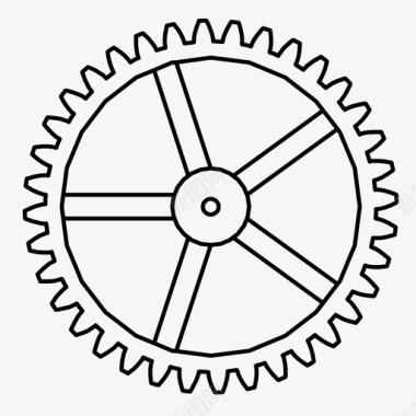 机构齿轮发动机机器图标图标