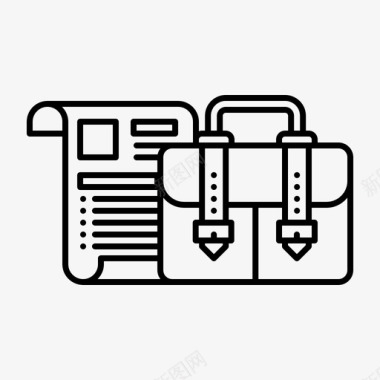 两只旅行箱公文包商务旅行箱商务条款图标图标