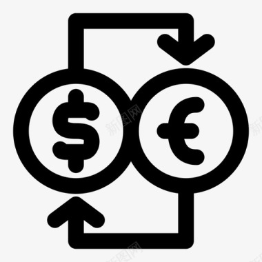 火焰欧元图标货币兑换美元欧元图标图标