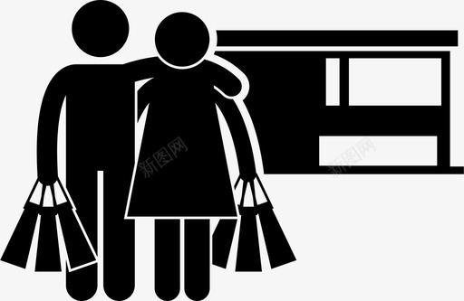 购物商场男人图标图标