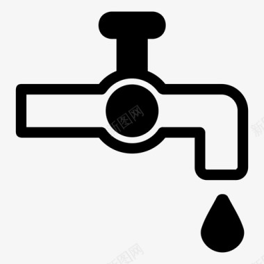 水龙头浴室水滴图标图标