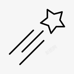 夜天流星彗星夜图标高清图片