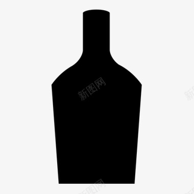 威士忌酒瓶子图标图标